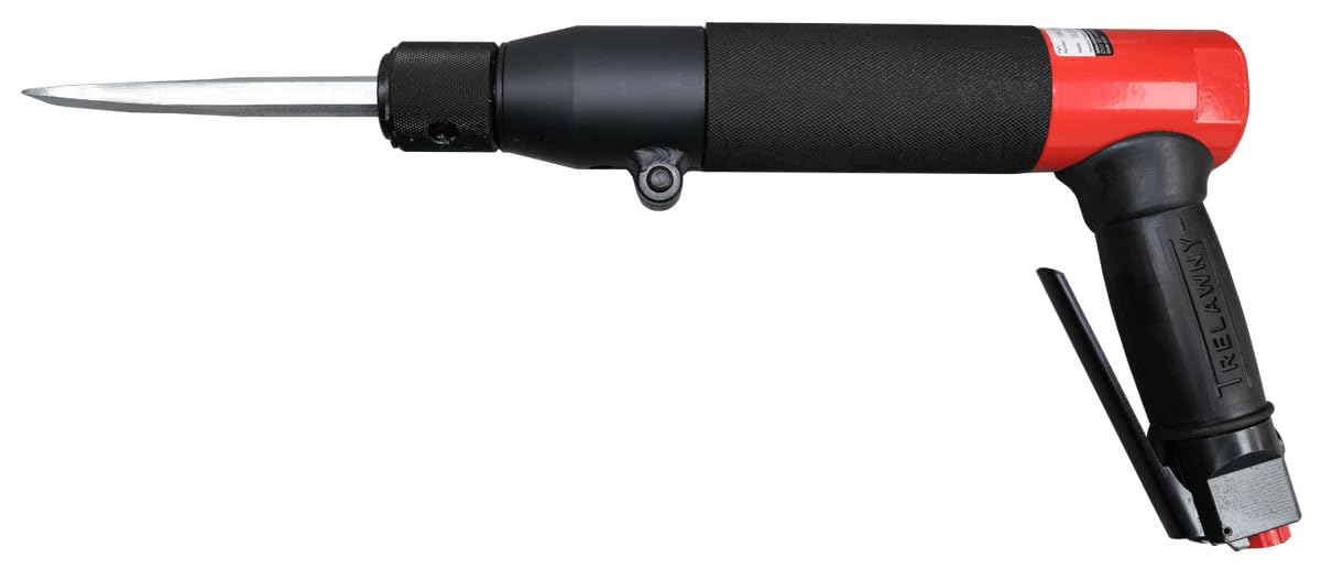 CS Unitec | 199.2303 | Trelawny Low-Vibration VL203 Pistol-Gripped Needle Scaler with Vacuum Shroud. 8X Less Vibration, All-Steel Construction, Powerful Performance, 19 Needles - Made in England