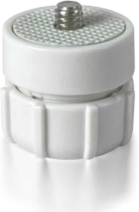 Kado 1/4" 17mm Screw Thread to Ball Head Bracket Connector White, Adapter Universal for Tripod Portable Monitor