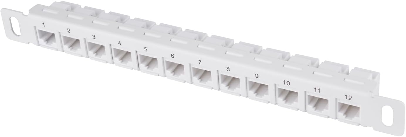 GeeekPi 12 10inch 0.5U CAT6 T1/T0/T2/T1 Plus/T0 /TL1 10 Inch Port Patch Panel, Network Patch Panel for DeskPi RackMate