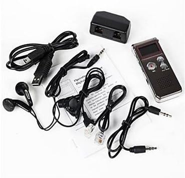 All U Want 8GB 650Hr MP3 Steel Digital Voice Recorder Dictaphone Player Telephone Recording -Gray