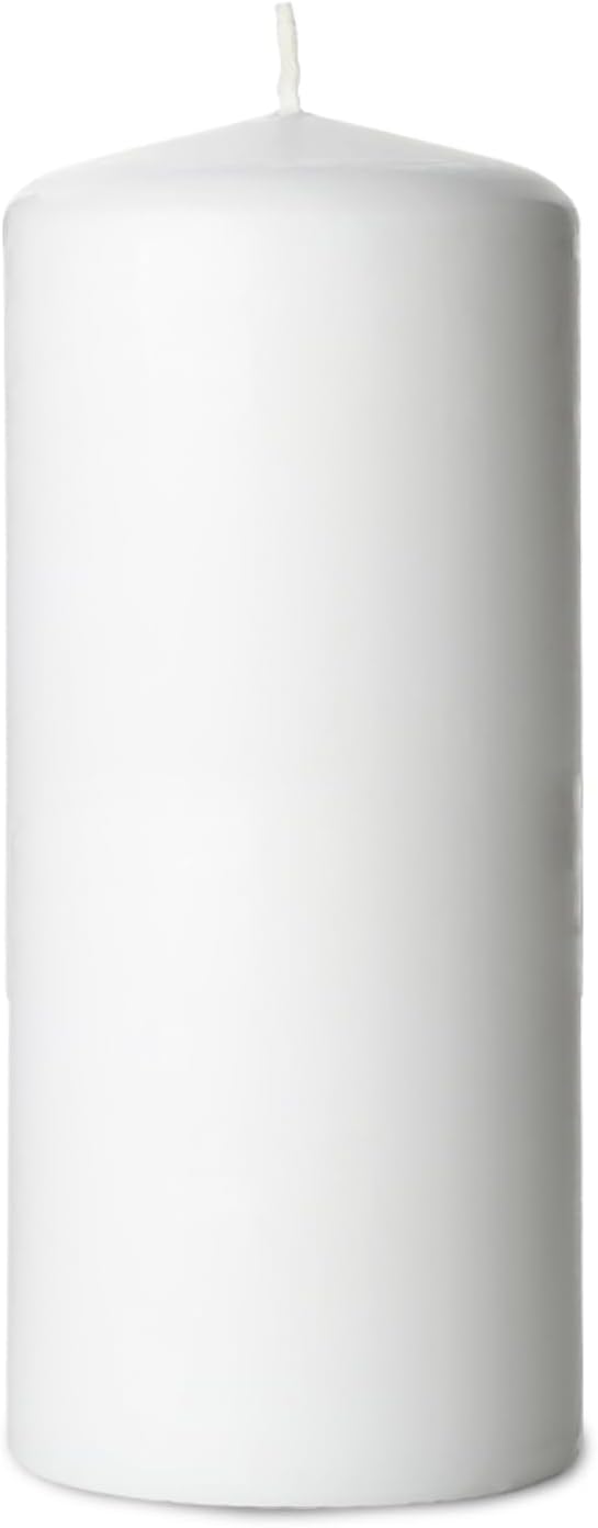Unscented White Pillar Candle Bulk 3x6, 6 Pack, Long Lasting 70 Hour Burn, Wax Pillar Candles for Home Decor, Smokeless Dripless Candle for Dinner Table, Wedding, Bathroom