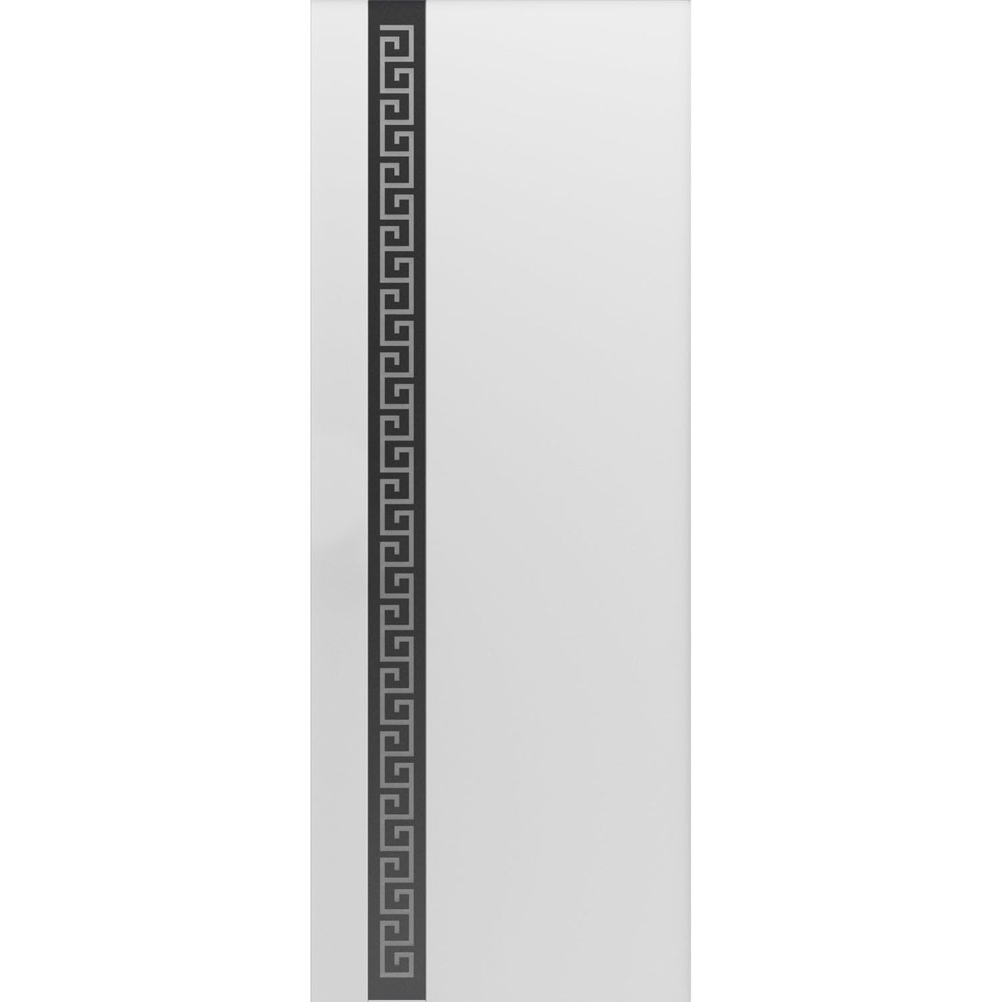 Sartodoors Interior Door 3330 Slab White with Frosted Glass Solid Wood with Honeycomb core Modern Design 36 x 80 in