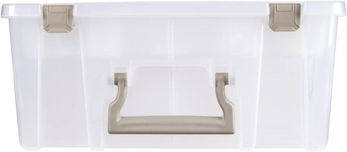 ArtBin Super Satchel Double Deep - Portable Arts & Crafts Storage Container with Lift-Out Tray, Clear