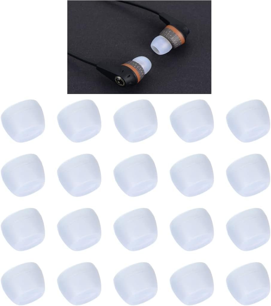 Zotech 10 3.8mm 3.8mm -4.8mm) Clear Ear Tips for in-Ear Headphones, Extra Small Kids Size Pairs Soft Silicone Earbuds