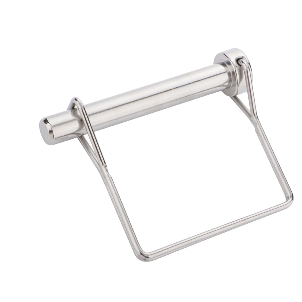 2 Pack Full 316 SS Square Pto Pin, Safety Coupler Pin 3/8" x 2-3/4"(9.5mm x 70mm), Full Marine Grade 316 Stainless Steel Heavy Duty Shaft Locking Pin