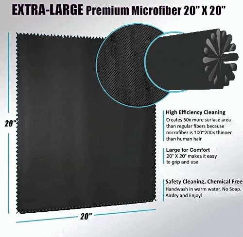 20"x20"(50x50CM) (1Pack California JOS Extra Large Oversized Microfiber Cleaning Cloth, Ideal for Electronics