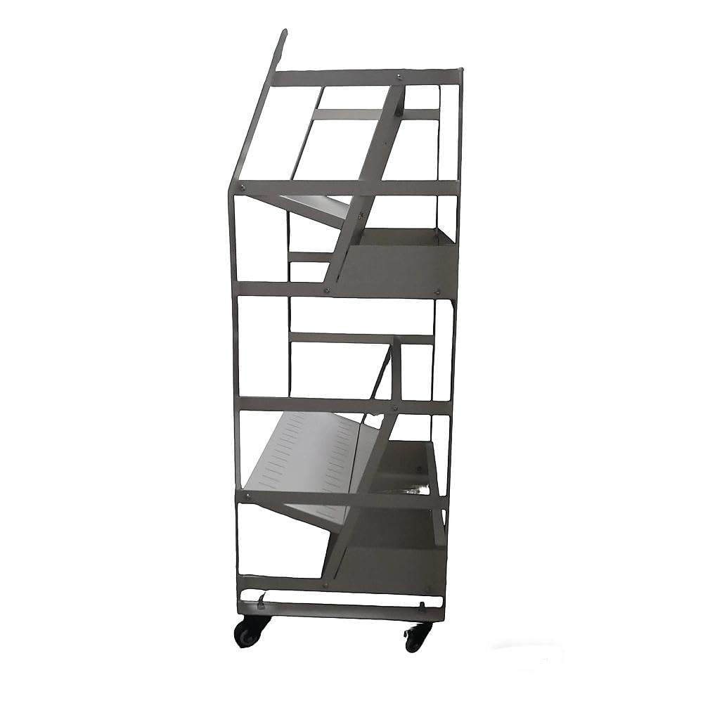 32 Device Mobile Charging Cart，Metrixpio Double-Layered Rolling Computer Cart with Socket Portable Ipad Storage & Laptop Cart for Teachers & White-Collar Workers