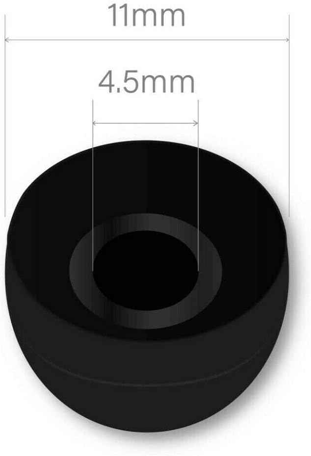 JustEarbuds (2 [4mm 4.5mm 5 Types of Medium) Silicone Replacement Earbud Tips Covers & Connections Holes] - Pairs Each