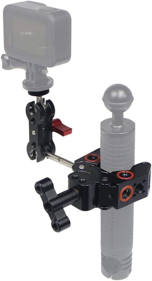 FEICHAO 1/4" 3/8" 13 C-Type Clamp Crab Claw Bracket Anti Slip Anti Loose Magic Arm Adapter Compatible with Hero Sports