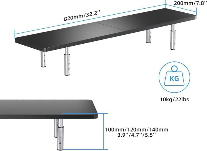 Display,3 Adjustable(MST016) suptek Laptop Stand for Desk,Computer Monitor Laptop Stand Riser for Printer, Notebook