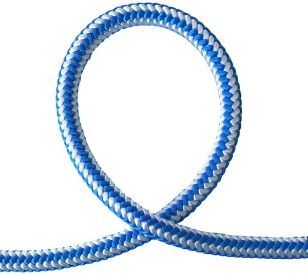 Pelican Rope 16-Strand 1/2 in (12.7 mm) Arborist-16™ Rope - 7000 lbs MBS - Static Climbing Rope - Rescue Operations - High Visibility - 200 ft - Sewn Eye - Blue/White - Made in The USA