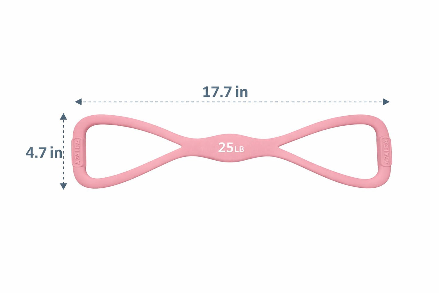 AZALEA Figure 8 Resistance Bands, 2 Pack Silicone Stretch Bands for Yoga, Pilates, Home Workout, Non Slip Exercise Bands with Handles, 15LB 25LB Set for Arms, Back, Legs, Glutes