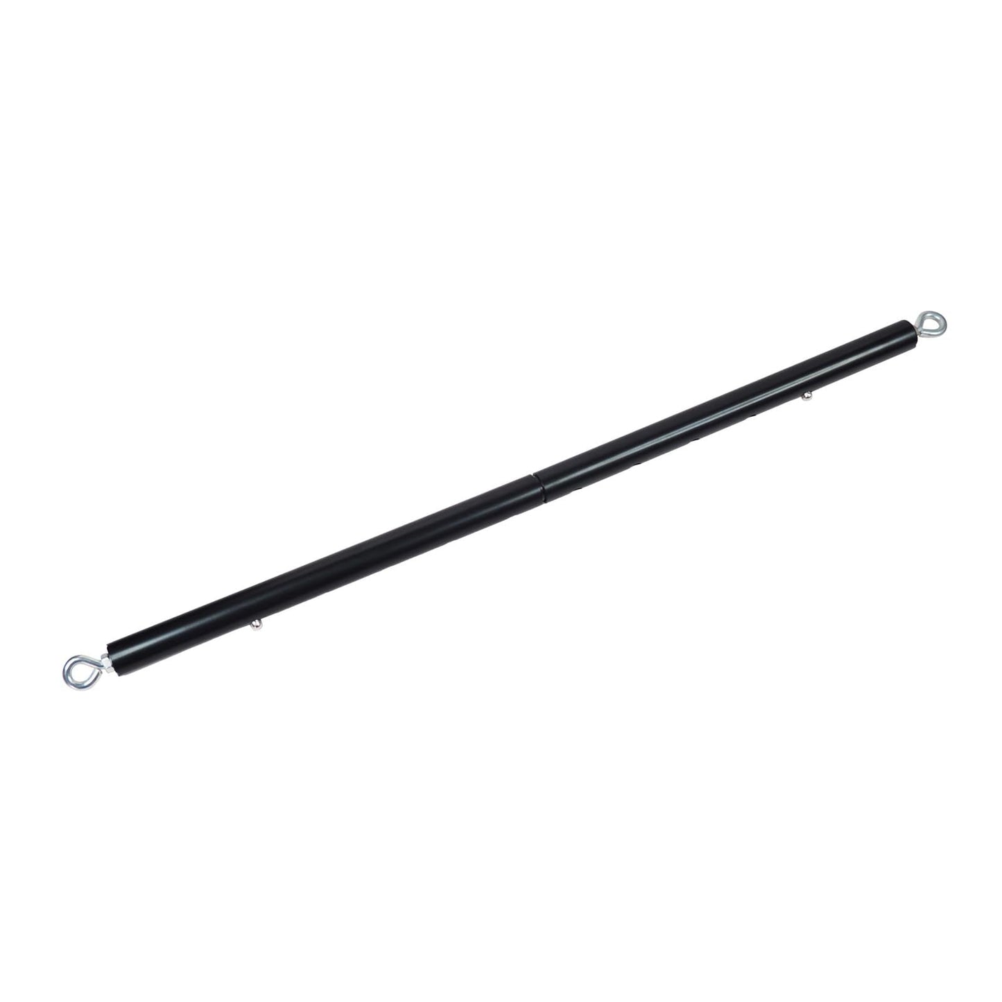 Spreader Bar Black Silver Red Gold Adjustable Exercise Stainless Steel Bar with 2 Fixed Rings, Yoga Training Fitness Gear, Workout Bar,Sports Gym Kit (Black)