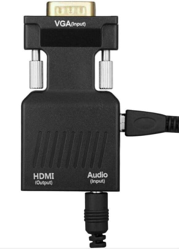 SGElectronix 1080p VGA Male to HDMI Female Adapter Converter with Audio,(PC VGA Source Output to TV/Monitor with HDMI