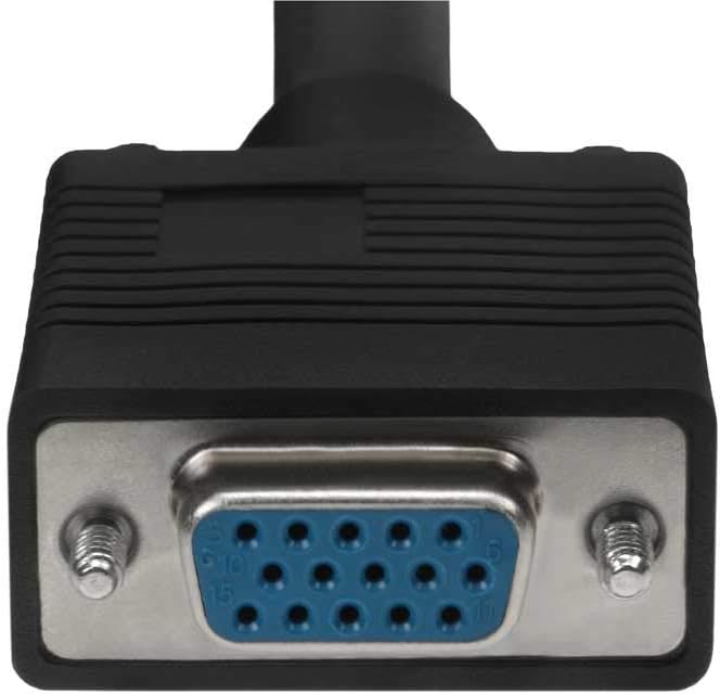 3ft HD15 SF Cable, SVGA M/F Monitor Extension Cable with Ferrite Bead Black