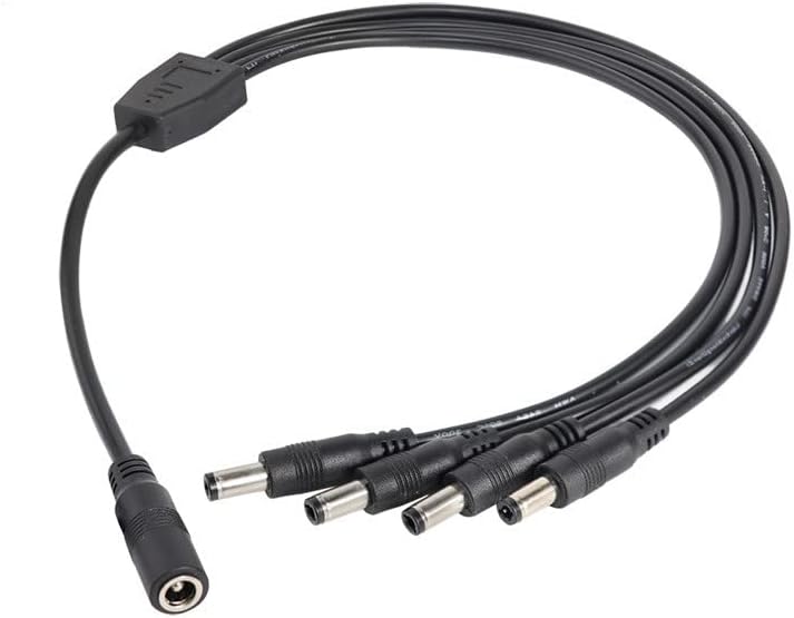 Generic 4-Plug 4-Way 4CH, 8CH 16CH Guy-Tech Tip Splitter Power Cord Cable Compatible with SANNCE and Channel HDMI
