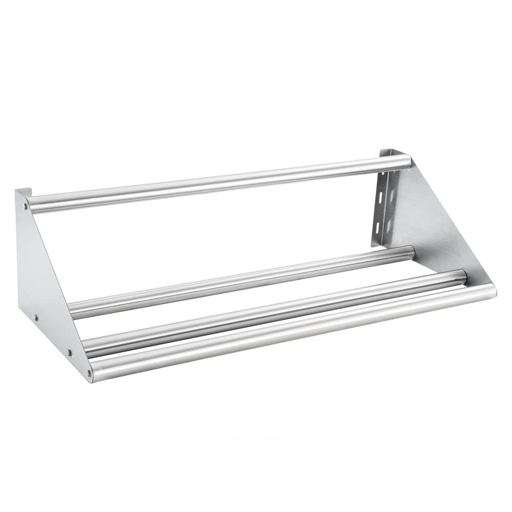 Restaurantware Kitchen Tek 42 x 18 x 11.3 Inch Commercial Kitchen Rack 1 Tubular Kitchen Sink Wall Shelf - Wall Mounted Sturdy Stainless Steel Commercial Kitchen Shelf 154-lb Capacity