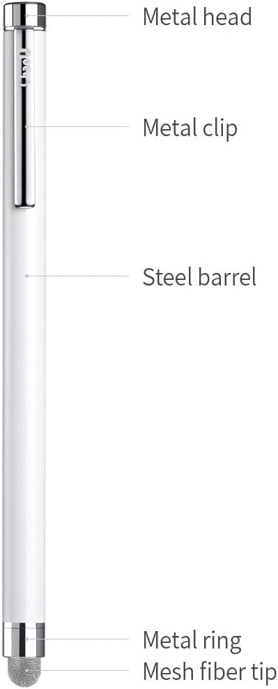 ChaoQ 4 4 4 Stylus Pens for Touch Screens, Pcs Mesh Fiber Stylus, with Replaceable Mesh Tips and Replaceable Rubber