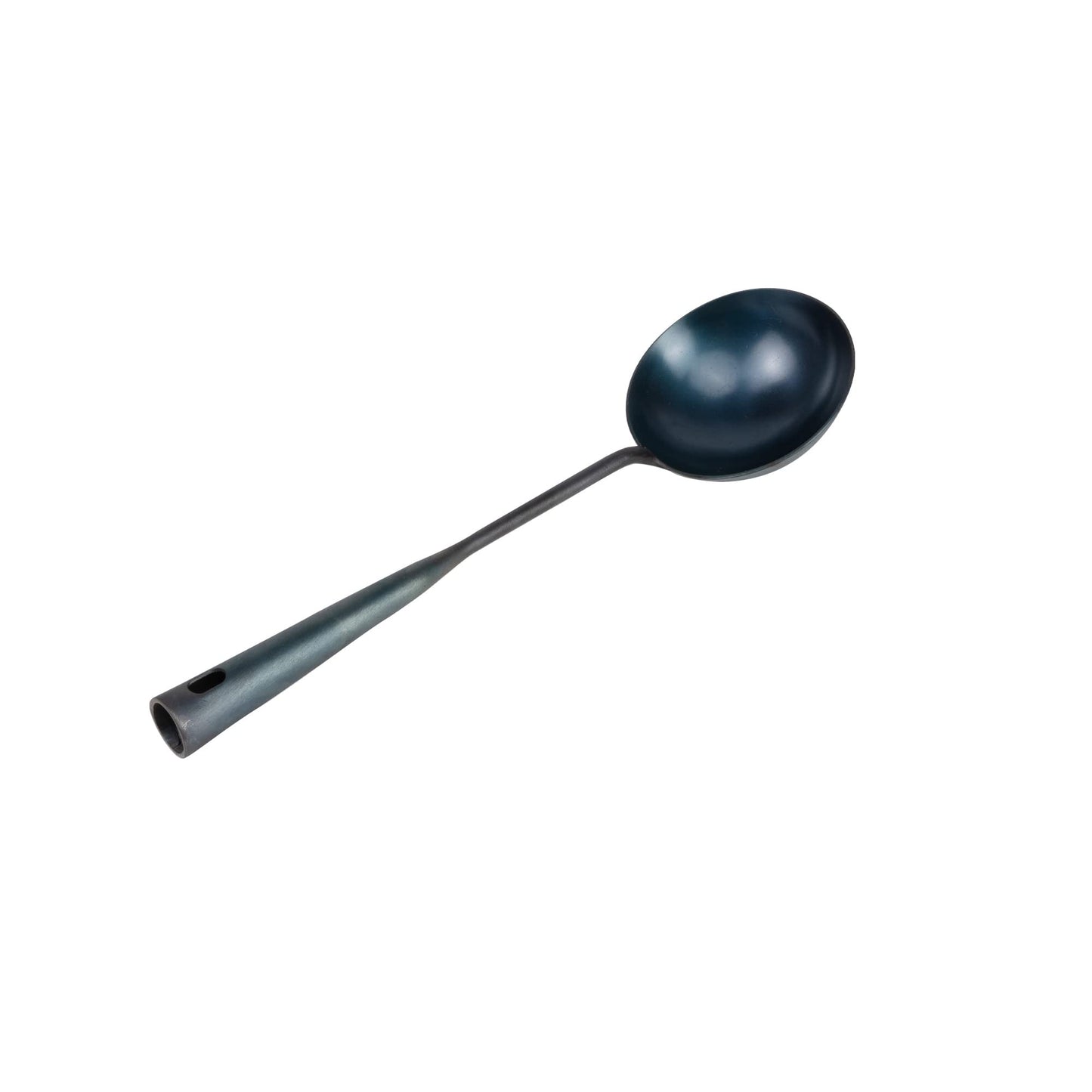 ZhenSanHuan Chinese Traditional HandMade Iron Ladle Wok Tool,Long wok utensils (Ladle, 32CM/12.6'')