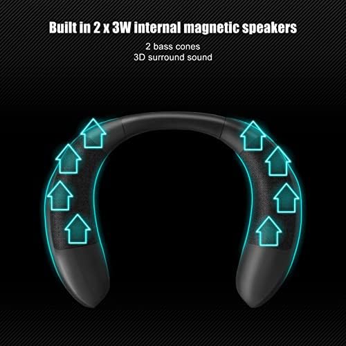 Diydeg 3D 5.3 18H IPX5 Open Ear Neckband Bluetooth Speaker, Stereo Sound Wearable Wireless Speaker with ENC Clear