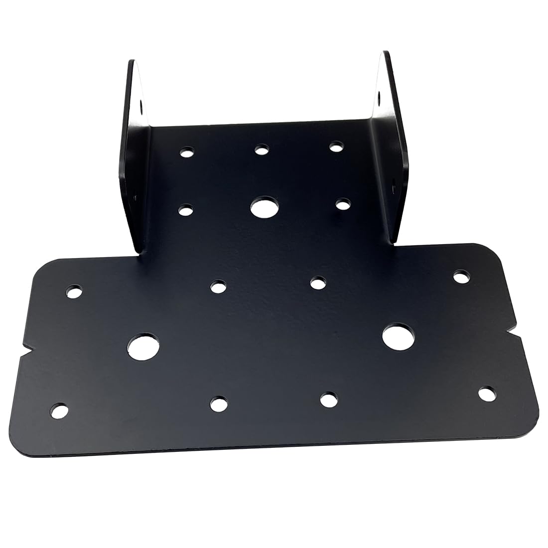 4 Set(8pcs) 4x4 T Post to Beam Connector Roof Tie Steel Brackets,Adjustable T Post Cap pergola Hardware Bracket,roof Anchor Joist Hanger for Wood Posts ,Thickness 2 mm and Black