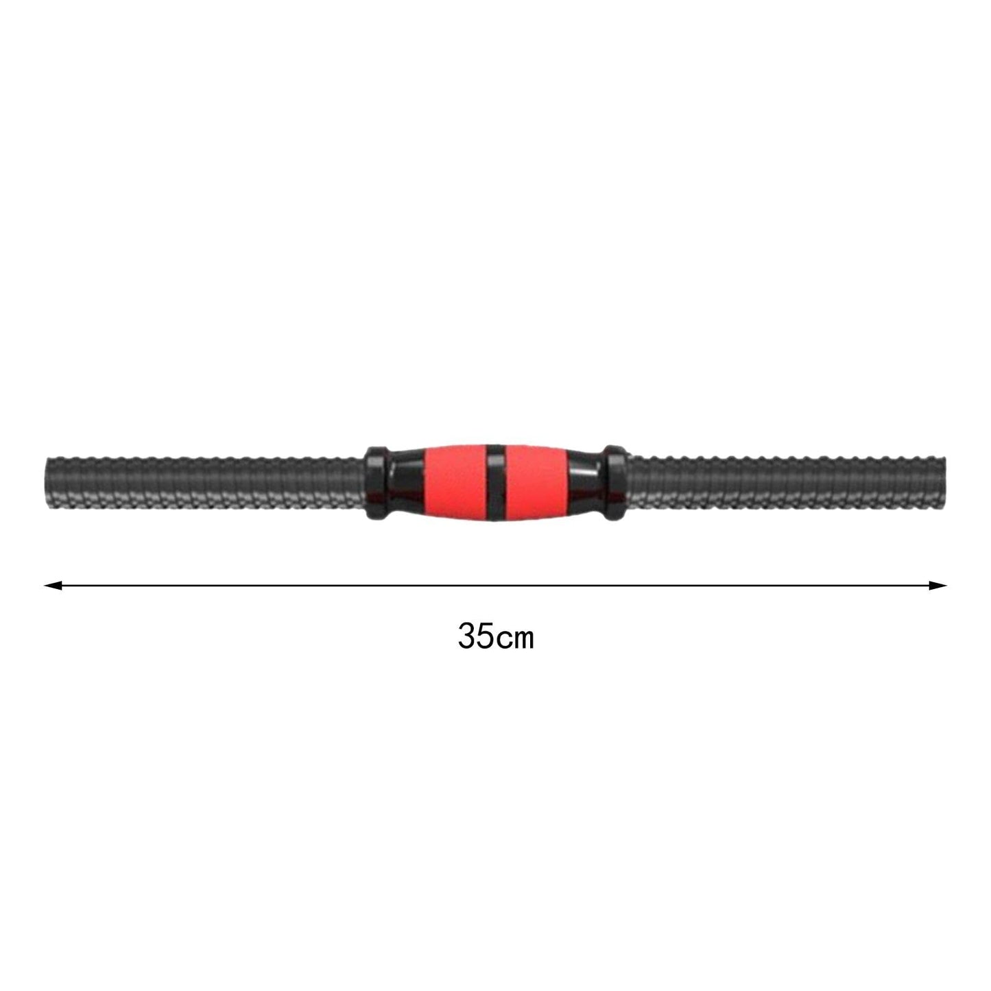 DYNWAVE 2Pcs Dumbbell Rod 35cm/13.78in – Steel Core with PP Coating, Spinlock Collar with Hexagonal Nuts – Home Gym Barbell Bar for Strength Training