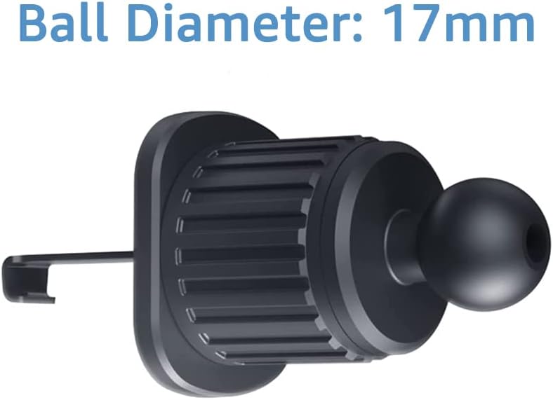 ThtRht 2 Pack 0.67in 17mm Air Vent Clips Universal Car Mount Joint Ball Head Base Stander Grip Holder Air Outlet Hook