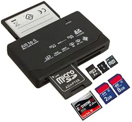 NAKVMN 2.0 SD/MMC/SDHC/XD/M2/Memory USB All in One PC Memory Card Reader Adapter and Write Plug OSX Windows Chrome