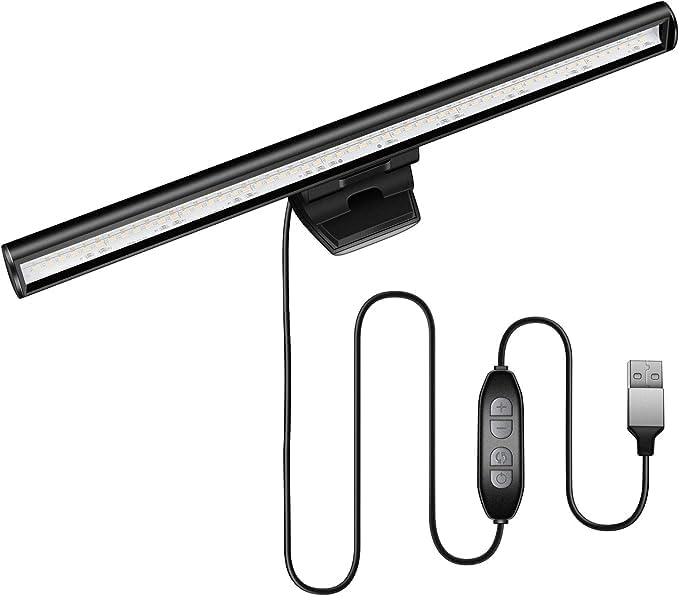 3 Settings, 10 CATPOWER Portable Laptop Monitor Light Bar with USB Connection, e-Reading LED Task Lamp, Color