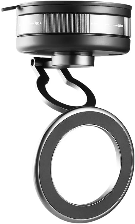 Caiwongtech 360 Vacuum Magnetic Suction Phone Holder, Rotatable Foldable Retractable Hands-Free Suction Cup Phone Mount