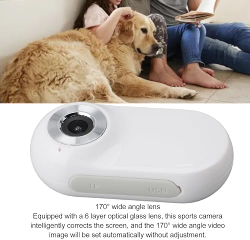 Sanpyl 1080P, 0.96 inch 5 Pet Collar Camera HD LCD Display, Minutes Video, for Cats Dogs, ABS Material