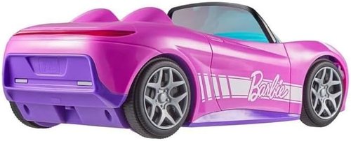 Hot Wheels Barbie RC Toy Car - Remote-Control Pink Convertible for 2 Dolls with Opening Trunk & Customizable Stickers