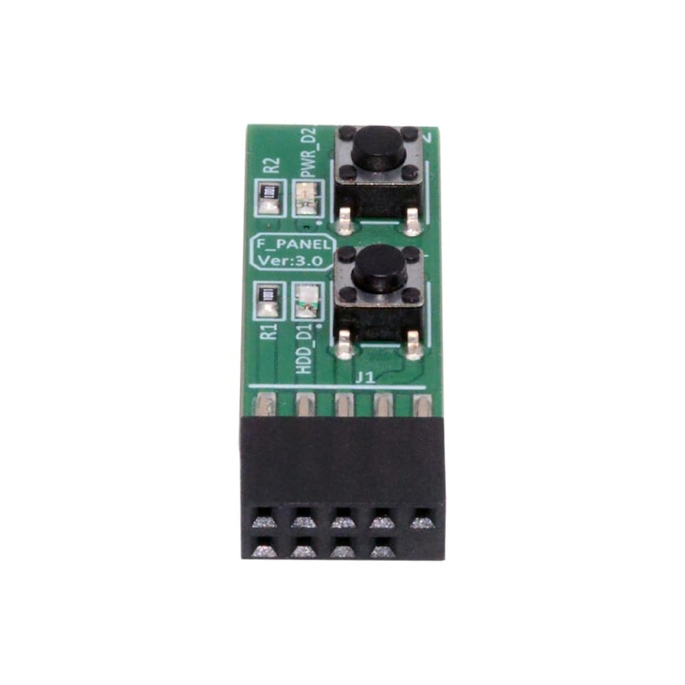 Reset 9Pin cablecc Power Jumper Mainboard Power Starter Board for Computer Switching Board Adapter with Button