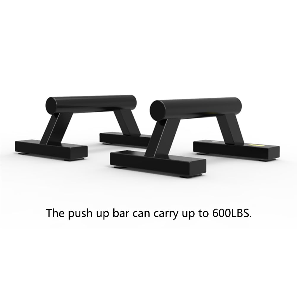 juperbsky Push Up Stands Bars Parallettes Set for Workout Exercise, 12" x 7"x 5.5" Black