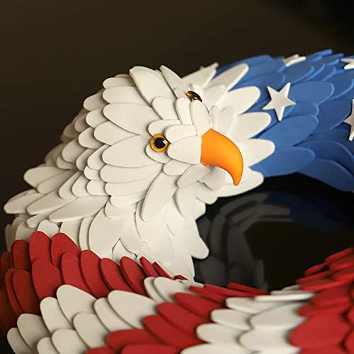 250th Anniversary Patriotic Wreath - Handmade Eagle Design for 4th of July & Memorial Day | Indoor/Outdoor Decor