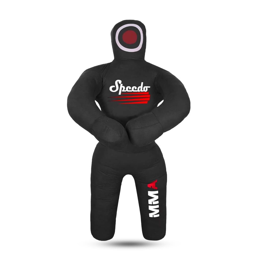 Kids Grappling Dummy – Unfilled Wrestling, Jiu Jitsu & MMA Training Partner for Kids - Durable Canvas - UNFILLED (Black, 100 CM)