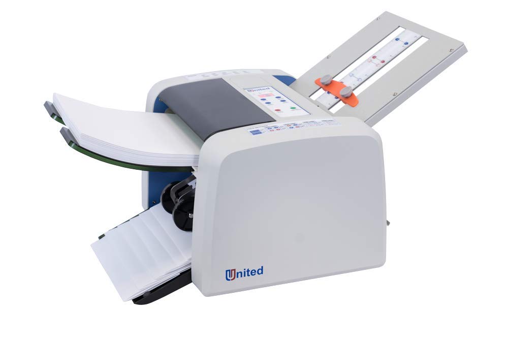 United Office Products F100 Automatic Paper Folding Machine, 200-Sheet Capacity, Folds Letter and Legal Size Paper, High-Speed Letter Folding Machine for Offices, Schools and Churches