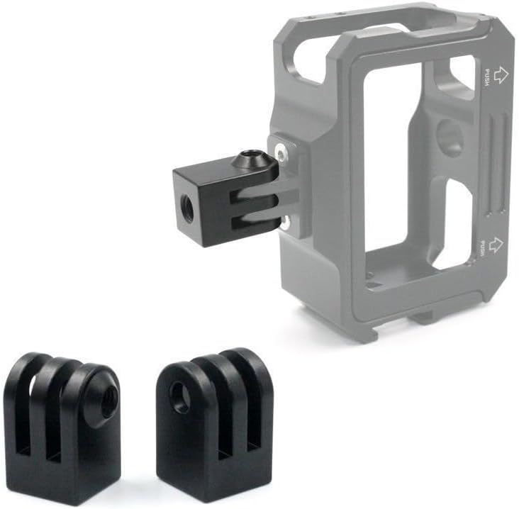 ThtRht 2 Pack 1/4"-20 360 Action Camera Tripod Mount Adapter with Threaded Socket Thumb Screws Phone Tripod Aluminum