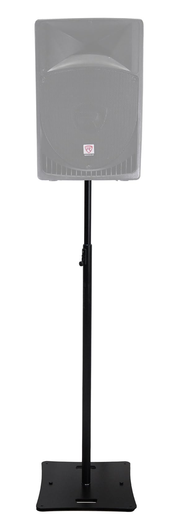 Rockville RLF2 10 Ft Multi-Purpose Speaker/Lighting/Projector Stand, Flat-Base, Air Cushion System, Tiltable Projector Tray, for DJs and Event Professionals