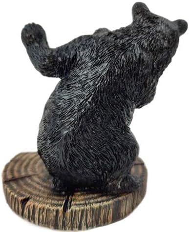 5" The Bridge Collection Black Bear Cellphone Stand - Black Bear Decor for Cabin, Mountain, Camping Decor for Home