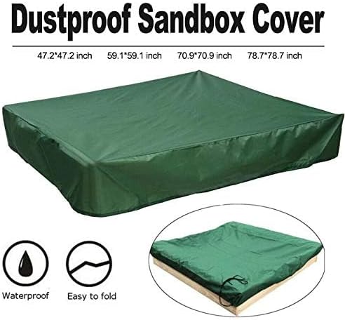 M MAIUS Sandbox Cover - Square Protective Canopy with Drawstring, Keeps Sand and Toys Away from Dust and Rain