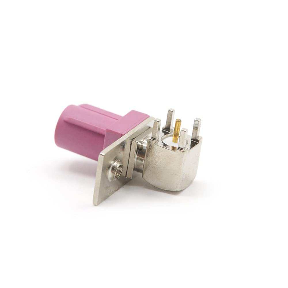 RG316 RG174 RF Coaxial Cable Connector, Fakra Video Connector H Male Right Angle Cable Connector with Single Baffle