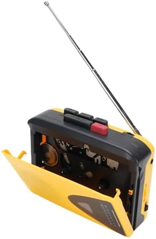FOSA Cassette 4.7 3.3 1.5in Retro Player Recorder Portable AM FM Radio with Built in Speaker and Microphone for Home
