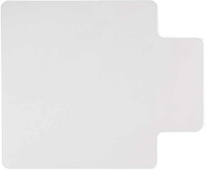 Staples Office Chair Mat, Clear Floor Mats with Lip, Hard Floors, Textured Underside, Extended Under-Desk Coverage, 53 x 45 Inch, Smooth Glide