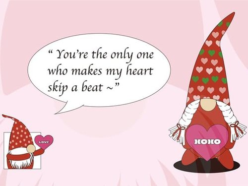 iStatue Valentine Gnomes Plush Dolls - 14-Inch Cute Cuddly Elf Duo with Love Signs | Perfect Valentine's Day Decor