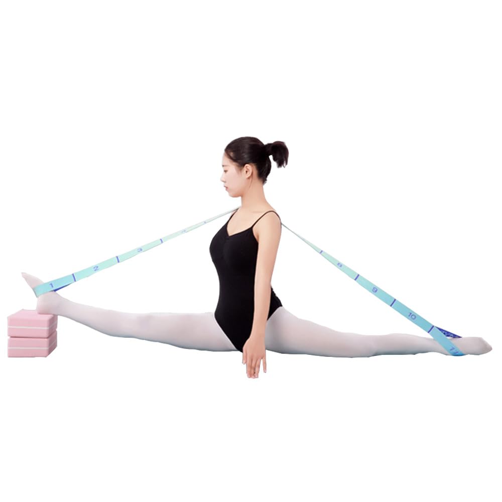 Xensamy 11 Loops Stretch band - Yoga, Pilates, Ballet, and Physical Therapy Stretching strap for Flexibility, Leg Stretching, and Exercise - Durable Stretching equipment for Dance and Fitness