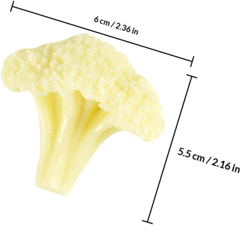 4Pcs VALICLUD Artificial Cauliflower Models Lifelike Faux Vegetables for Home Kitchen Display Prop Decorative