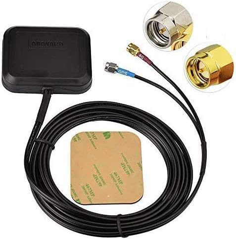 Superbat 4G 4G Vehicle GPS + LTE Magnetic Mount Combination Antenna with SMA Connector for GPS Navigation Head Unit Car