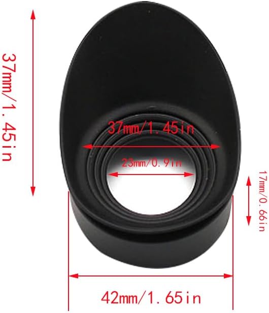 SKYPRO 2PCS 23mm Aperture Shiel for Microscope Telescope Eyepiece Eye Piece Rubber Eye Cups