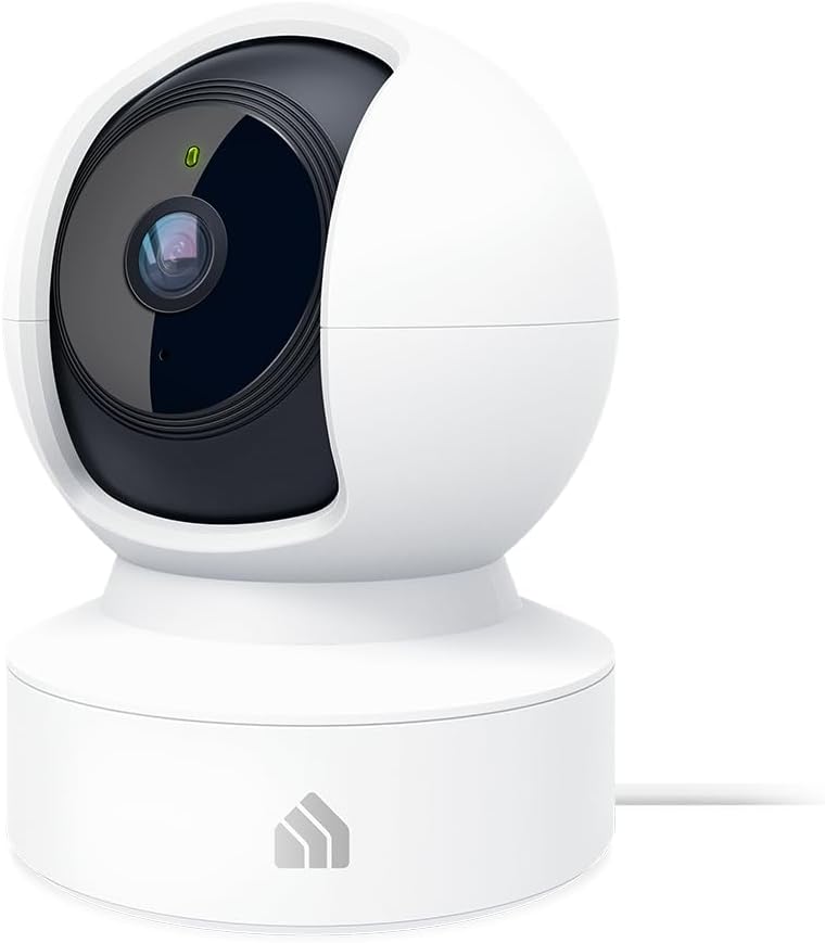 Kasa Smart 2K+ 2-Way KC410S Kasa Indoor Pan/Tilt Wired Security Camera - Works as a Baby Monitor & Pet Camera, Motion